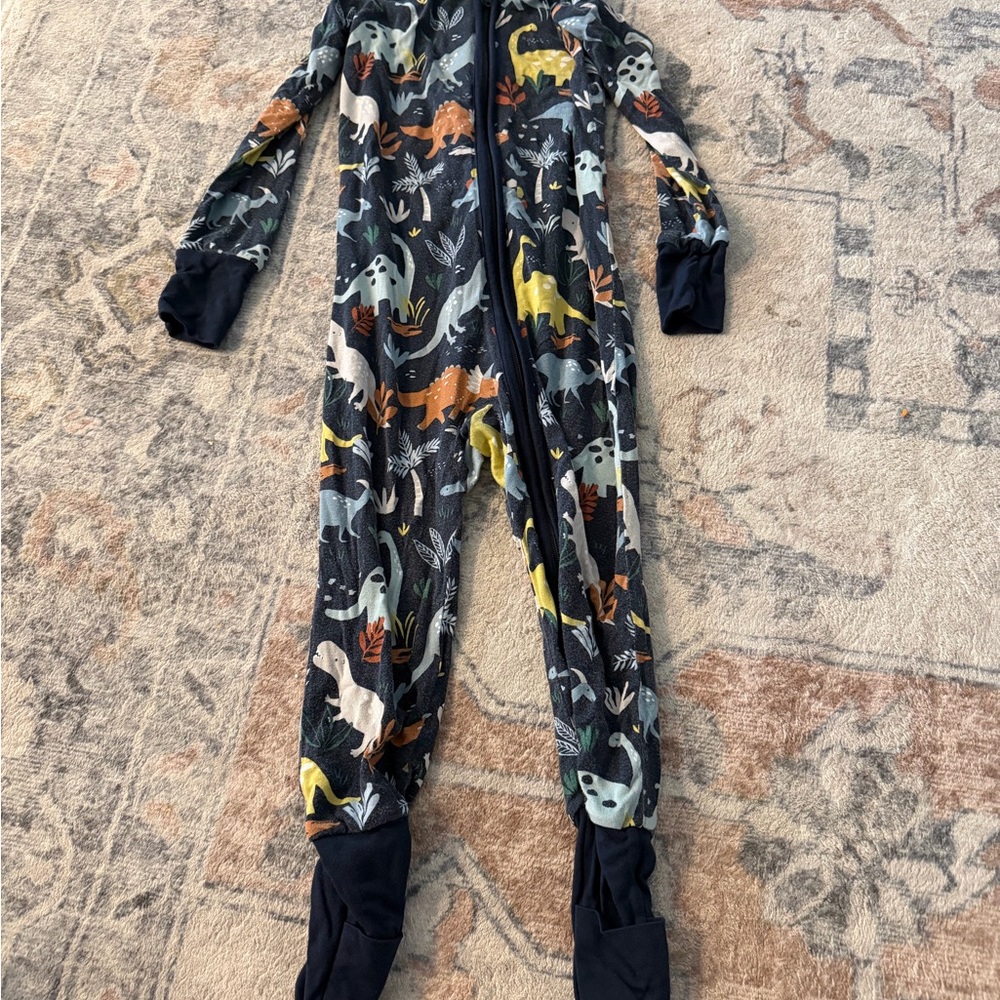 Little Sleepies Dinosaur Adventure Bodysuit - Multicolor on Navy